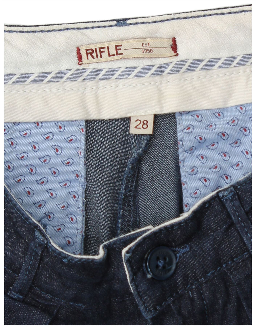 Spodnie damskie Rifle Pegged Cropped W28 L24 Granatowe