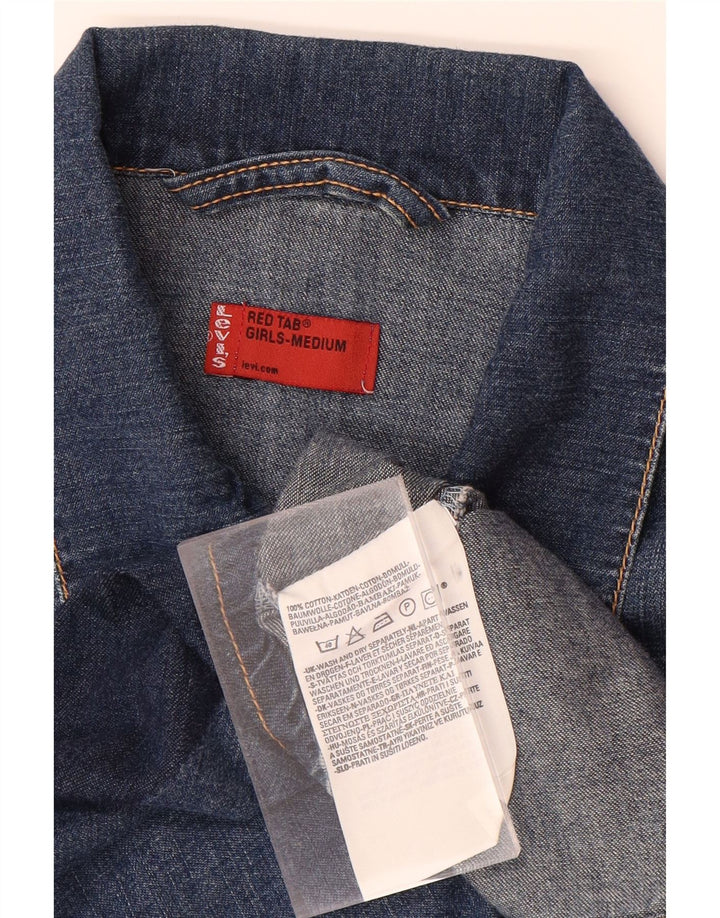 Dziewczęca sukienka jeansowa LEVI'S z rękawem 3/4, 11-12 lat, średni niebieski