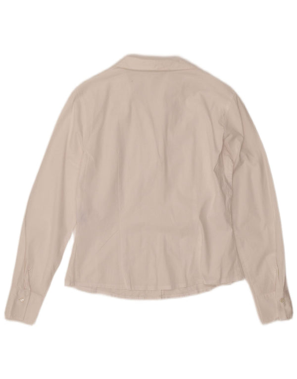 Damska koszula smokingowa NARACAMICIE UK 12, średnia biała bawełna