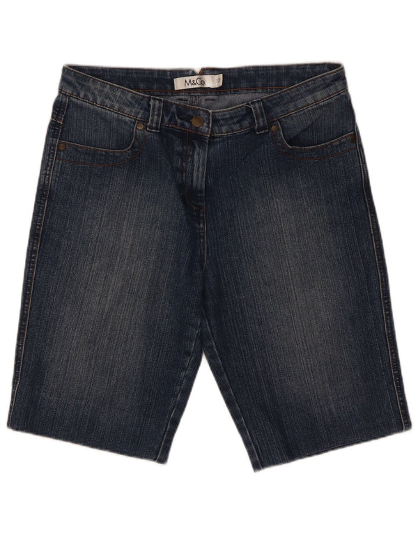 Damskie spodenki jeansowe M&Co UK 12 Medium W32 Niebieskie bawełniane