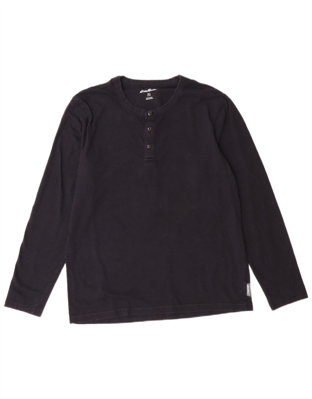 Top męski EDDIE BAUER z długim rękawem, mały, granatowy, bawełniany