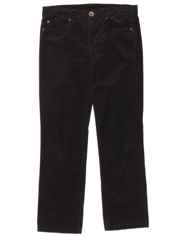 Spodnie damskie Benetton Straight sztruksowe IT 42 Medium W30 L28 czarne