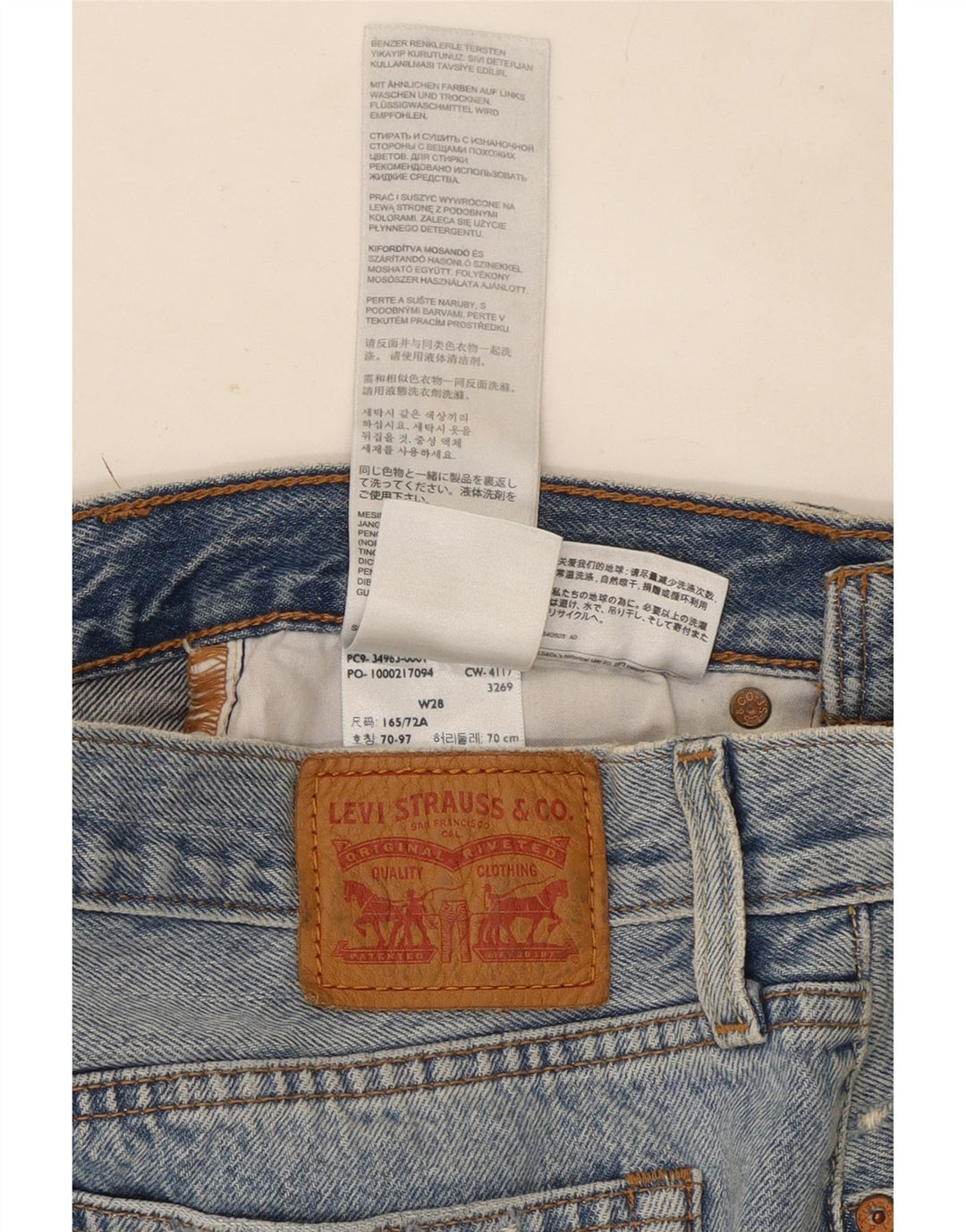 Damska spódnica dżinsowa Levi's w trudnej sytuacji Mini W28 Średnio niebieska bawełna