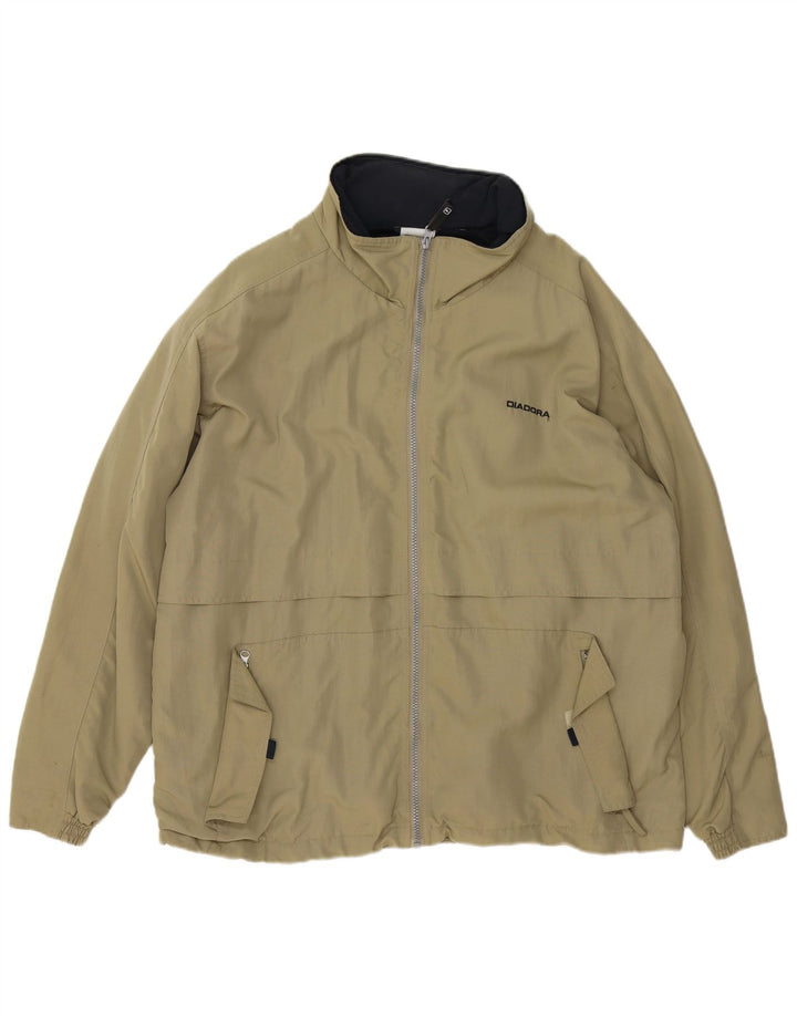 Męska kurtka przeciwdeszczowa DIADORA o luźnym kroju UK 38, średni khaki, poliamid