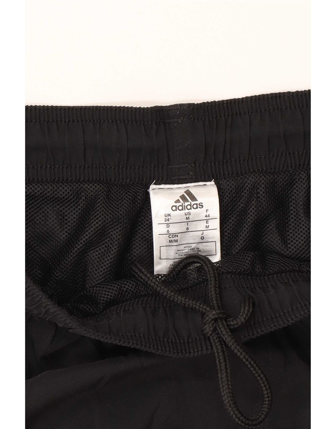 Męskie spodenki sportowe Adidas Regularne, duże, czarne, poliestrowe