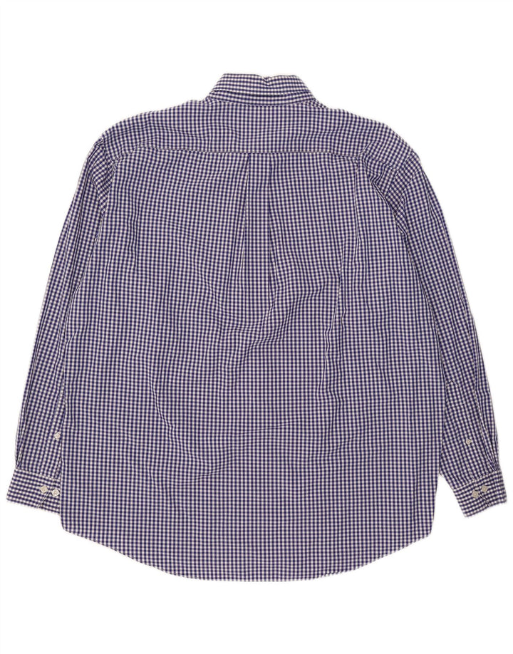 Koszula męska Brooks Brothers XL, niebieska bawełniana kratka
