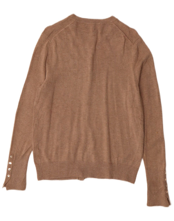Sweter damski Zara Cardigan UK 14, duży, brązowy