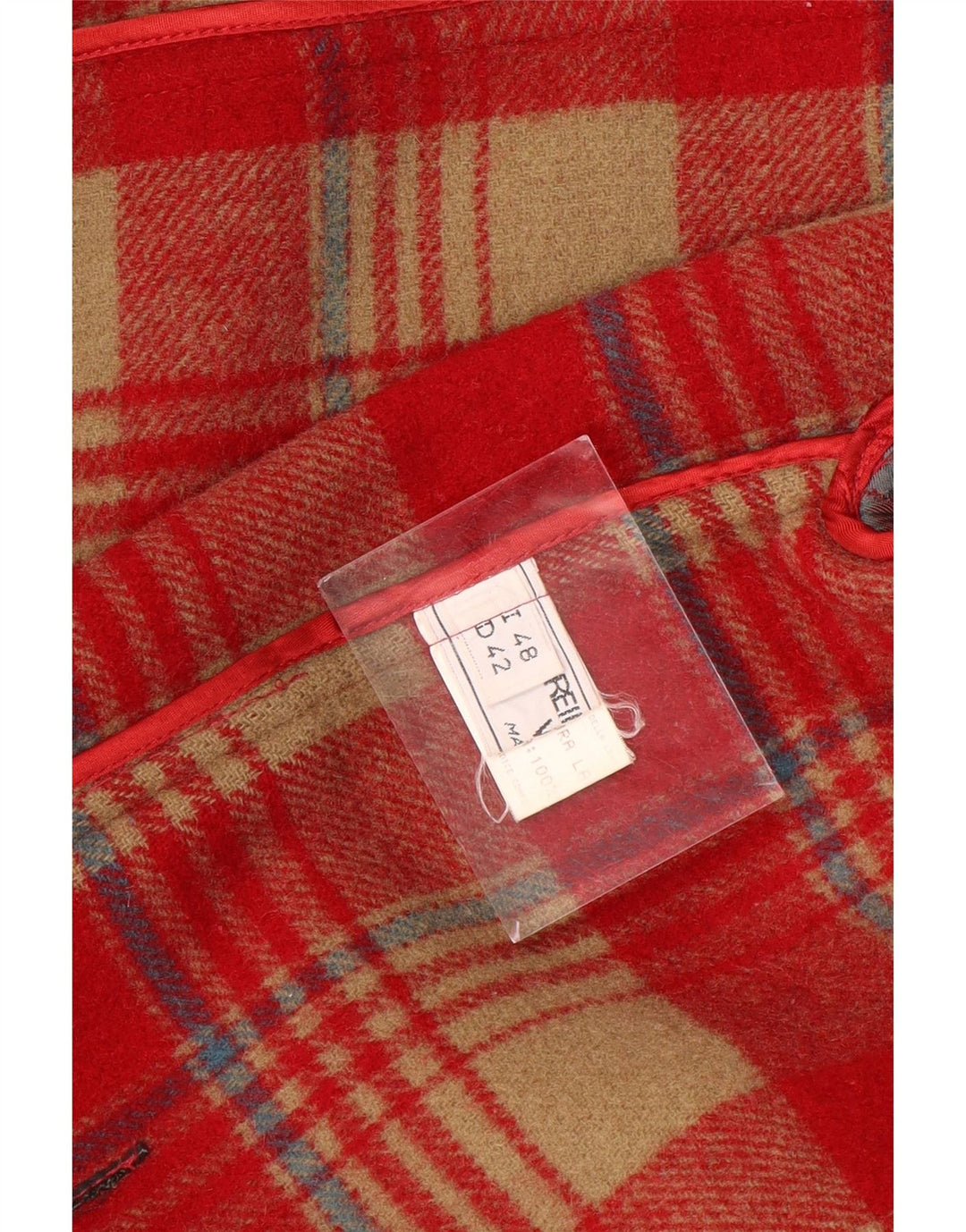 Damska budrysówka VINTAGE IT 48 XL czerwona wełna