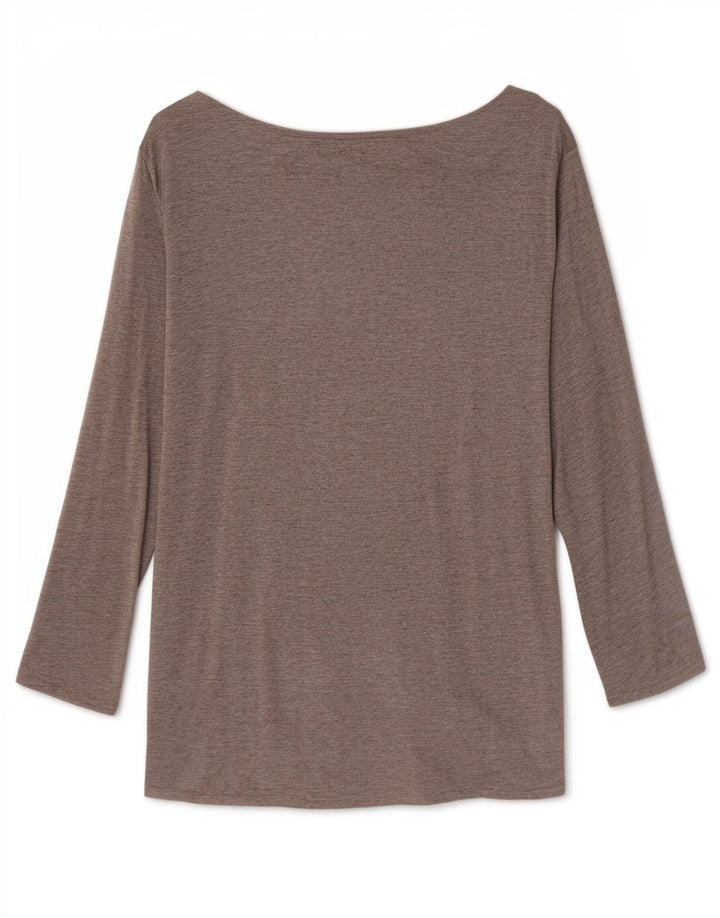 Damski top Massimo Dutti z rękawem 3/4 UK 12, średnioszara wiskoza