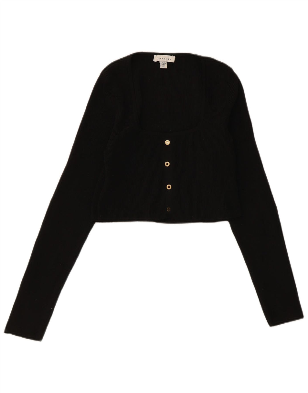 Sweter damski Zara Crop Cardigan UK 12, średni czarny poliester