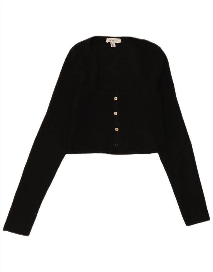 Sweter damski Zara Crop Cardigan UK 12, średni czarny poliester