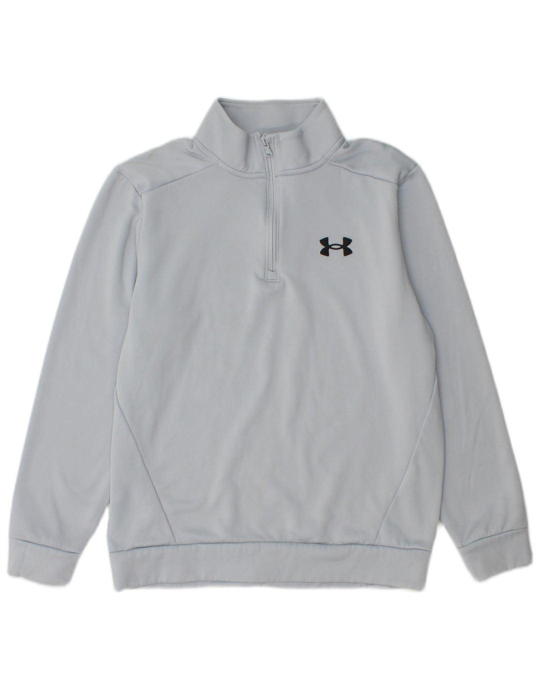 UNDER ARMOUR Womens Oversized Zip Neck Sweatshirt Jumper UK 10 Small Grey