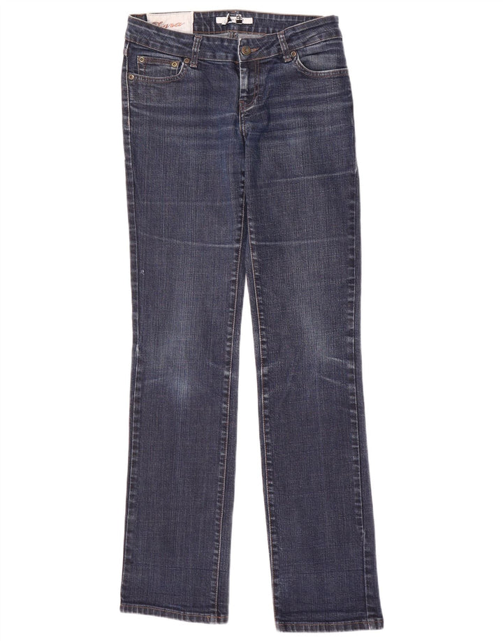 Damskie proste dżinsy Zara EU 38 Small W28 L34 Niebieskie bawełniane