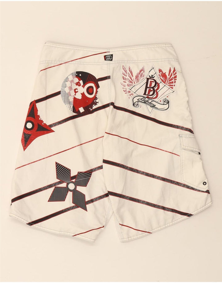 Męskie spodenki kąpielowe BILLABONG z grafiką, średnie w białe paski