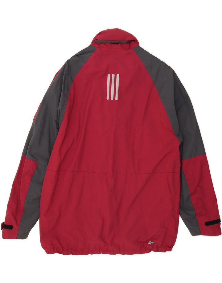 ADIDAS Mens Rain Jacket UK 40 Large Red Colourblock Polyester Vintage Adidas and Second-Hand Adidas from Messina Hembry 