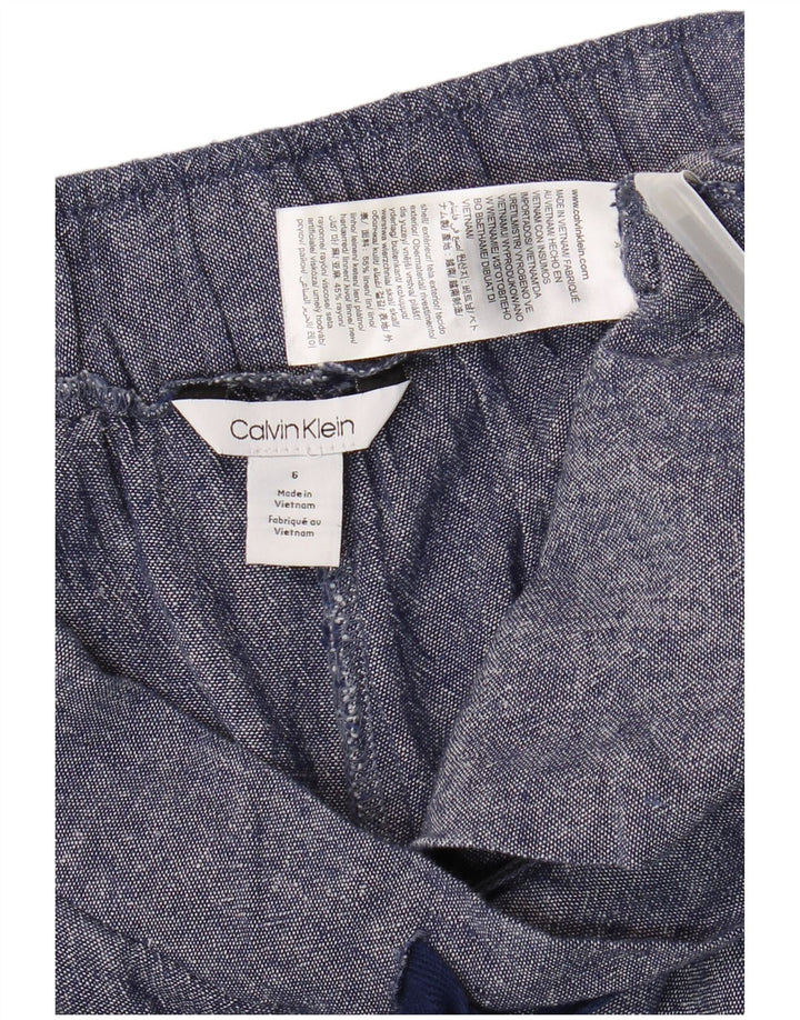 Damskie szorty CALVIN KLEIN US 6 Medium W30 granatowe lniane