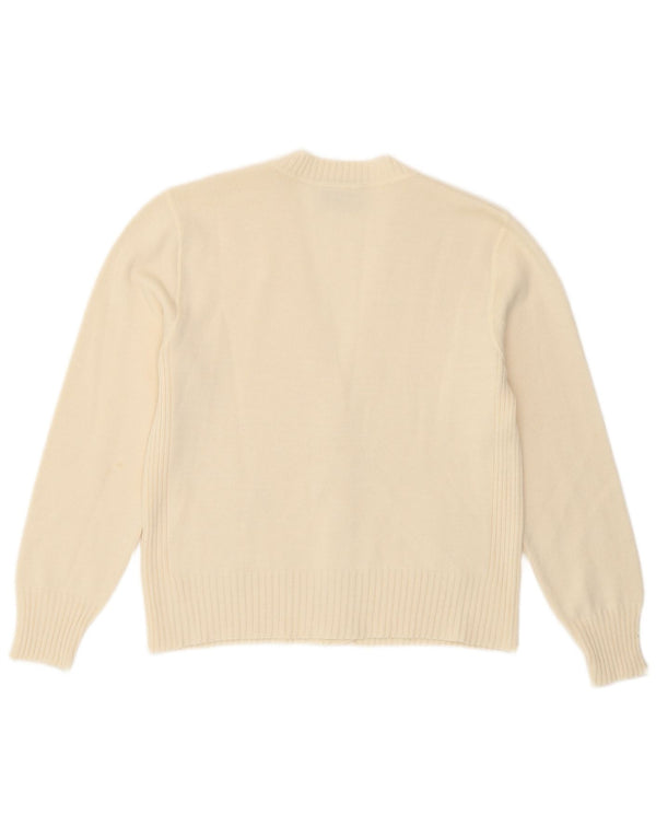Sweter damski Lucia Cardigan UK 14 Średni złamany biały poliakryl