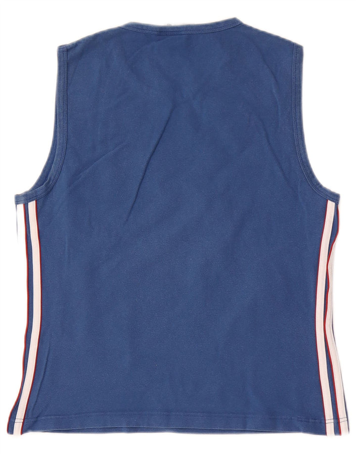 Adidas Męska Kamizelka Top UK 36/38 Mała Niebieska Bawełna