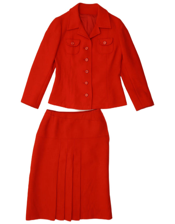 AL DUCA D'AOSTA Damska spódnica zapinana na 5 guzików, 2 częściowa IT 42 Medium W26 Red