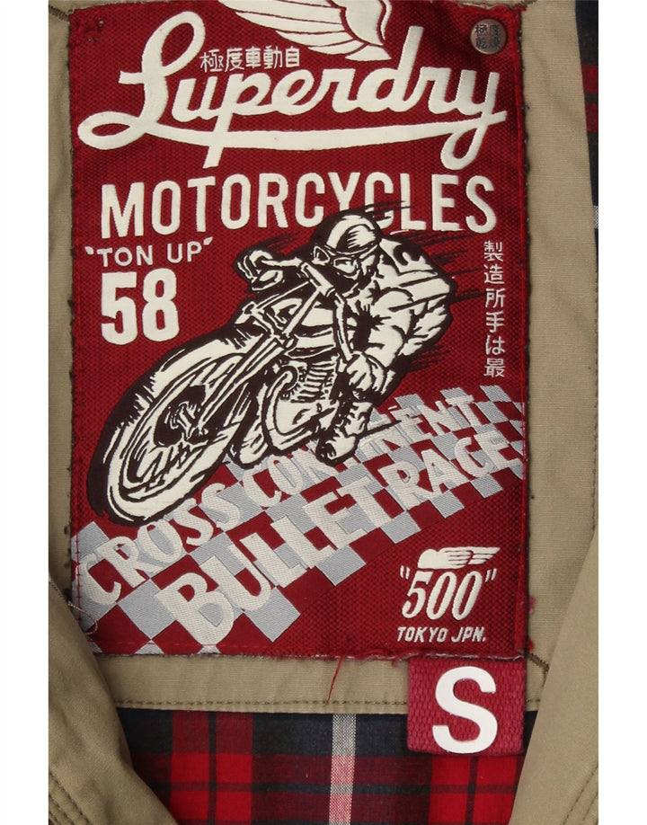 Damska pikowana kurtka Superdry Motorstyle Graphic UK 10, mała khaki