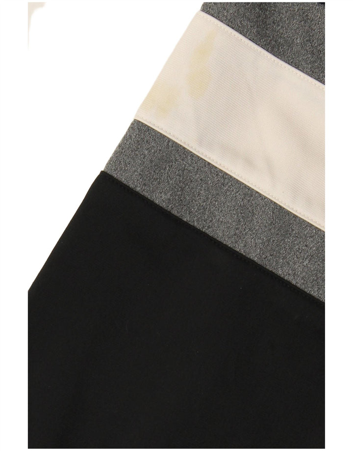 Męska kurtka dresowa REEBOK o luźnym kroju z grafiką, mała, czarna, z blokami kolorów