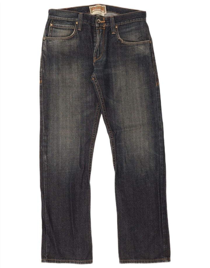 Męskie jeansy Levi's Slim Straight W32 L32 Granatowa bawełna