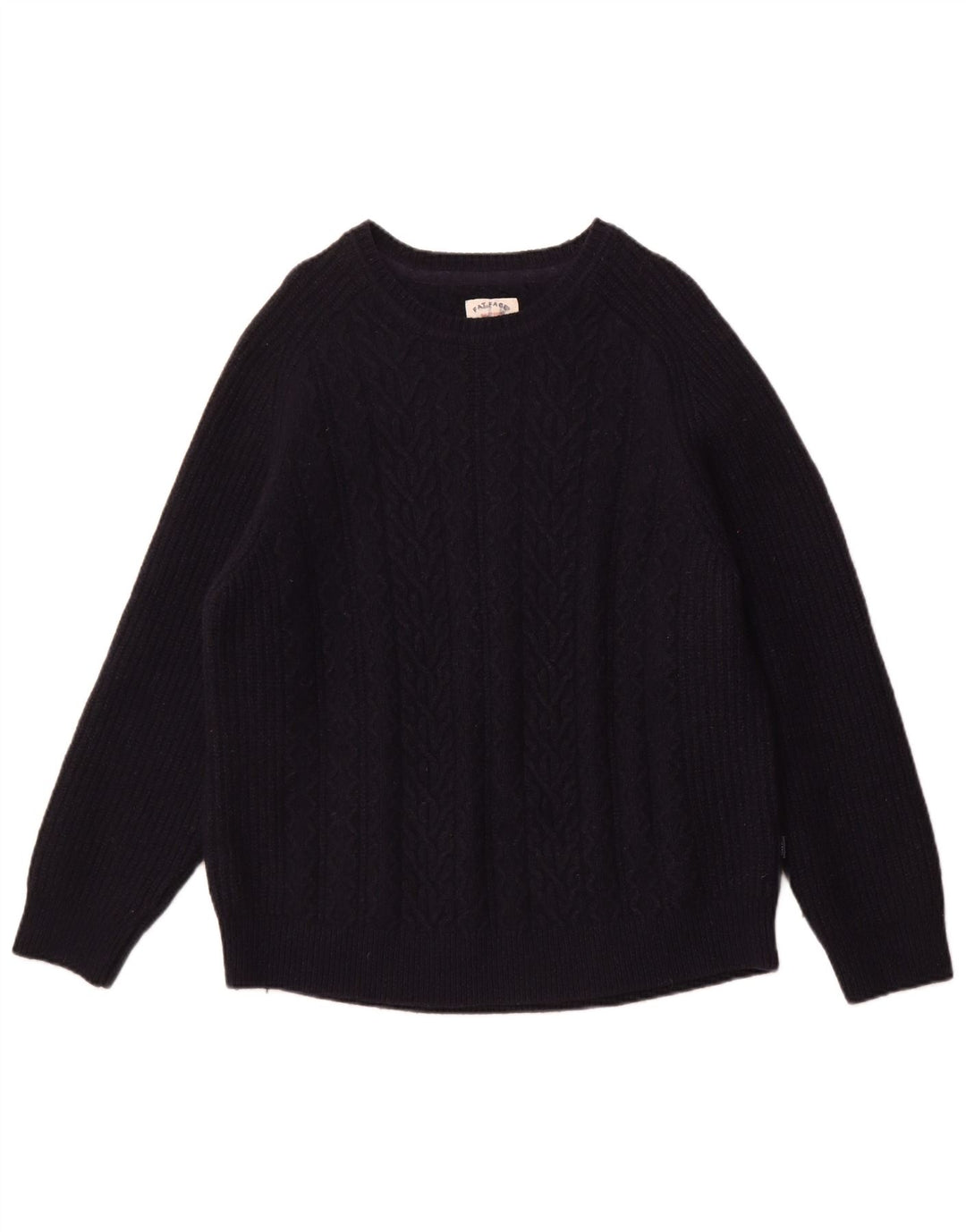 Damski sweter z okrągłym dekoltem Fat Face UK 22 3XL Granatowy, wełniany