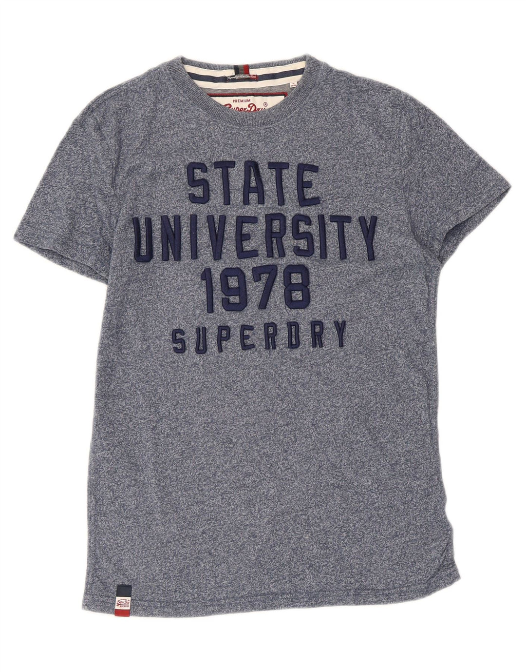 Męski T-shirt Superdry z grafiką, średni niebieski nakrapiany