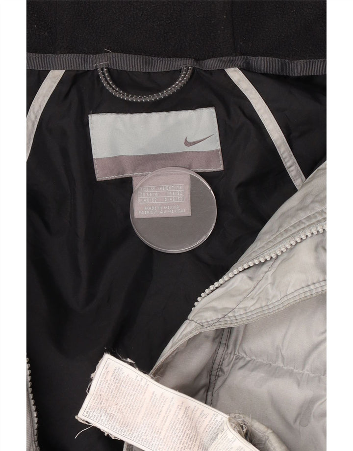 Męski płaszcz z kapturem i luźną wyściółką Nike, UK 39/41, średni szary poliester