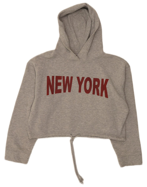 Damski sweter z kapturem Zara Trafaluc Graphic UK 10 Small Grey Flecked