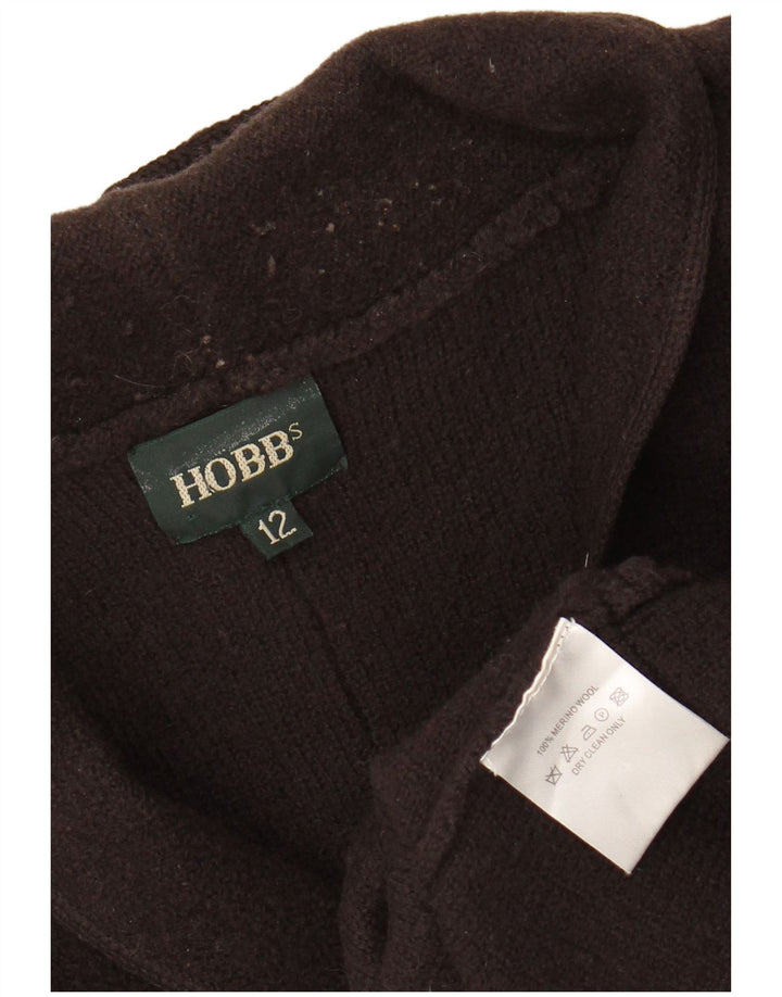 Sweter damski Hobbs Crop Cardigan UK 12 Średni brązowy Wełna Merino