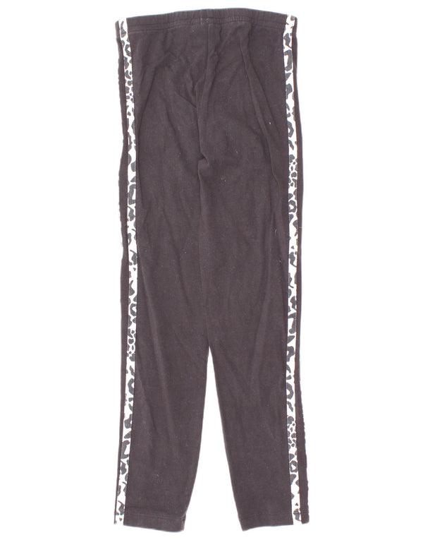 Legginsy dziewczęce Adidas 6-7 lat, czarne, bawełniane z nadrukiem zwierzęcym