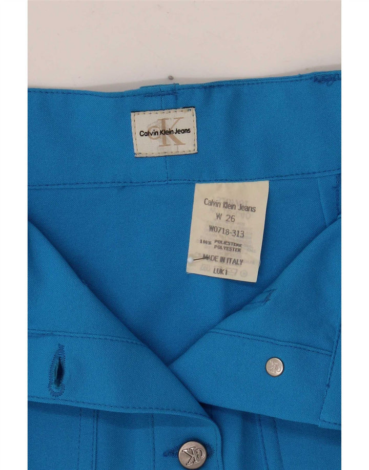 Damska spódniczka mini Calvin Klein W26, mała niebieska, poliester