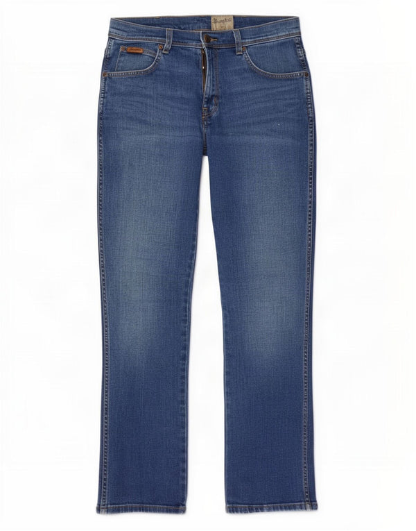 Wrangler Męskie Arizona Stretch Straight Jeans W32 L30 Niebieskie bawełniane