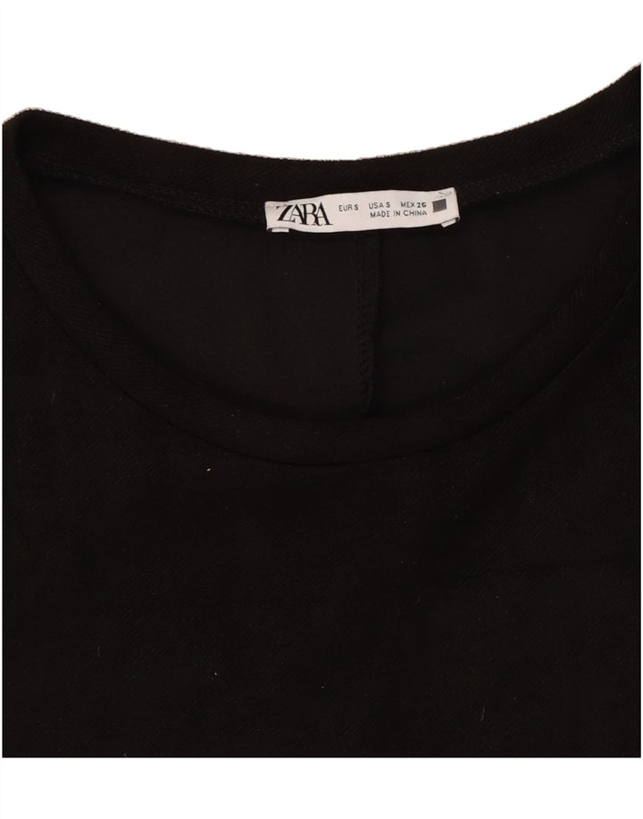 ZARA Womens Basic Dress UK 10 Small Black Polyester Vintage Zara and Second-Hand Zara from Messina Hembry 