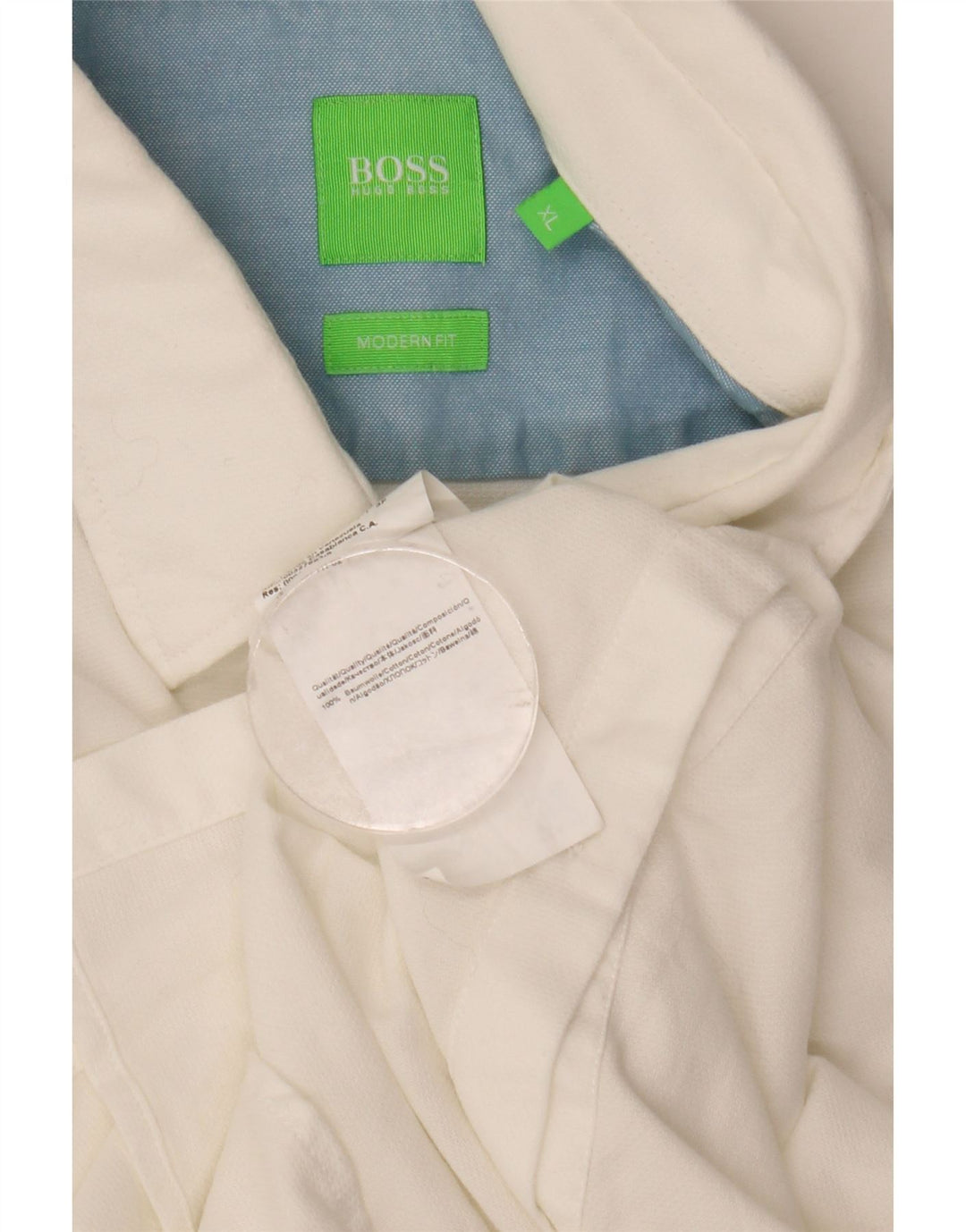 Męska koszula o nowoczesnym kroju Hugo Boss XL, biała, bawełniana
