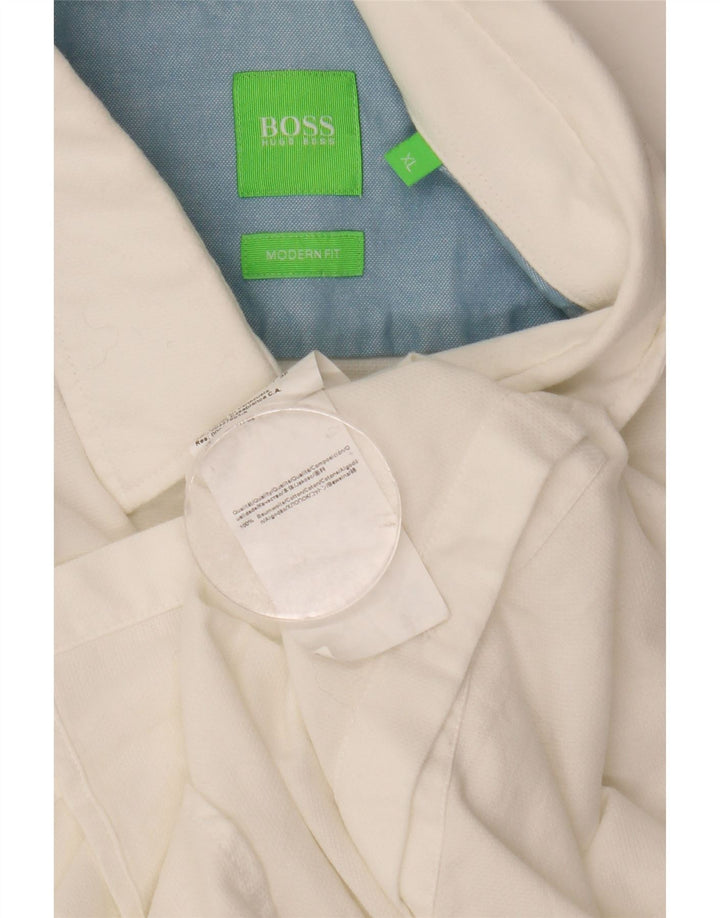 Męska koszula o nowoczesnym kroju Hugo Boss XL, biała, bawełniana