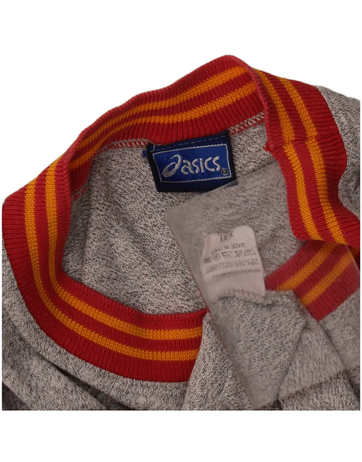 Męska koszulka Asics Top 2XL Szara, nakrapiana bawełna