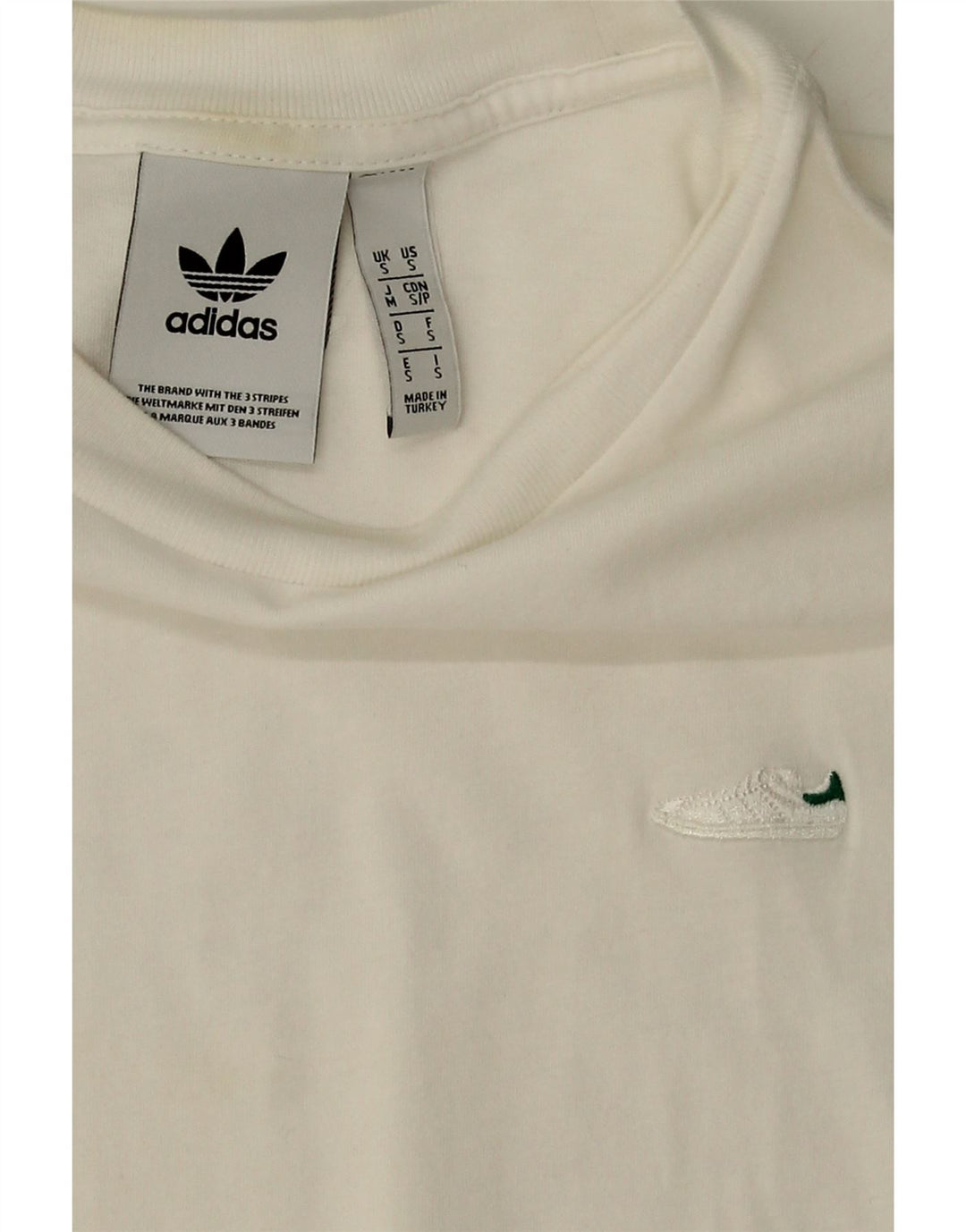 ADIDAS Mens T-Shirt Top Small White Cotton Vintage Adidas and Second-Hand Adidas from Messina Hembry 