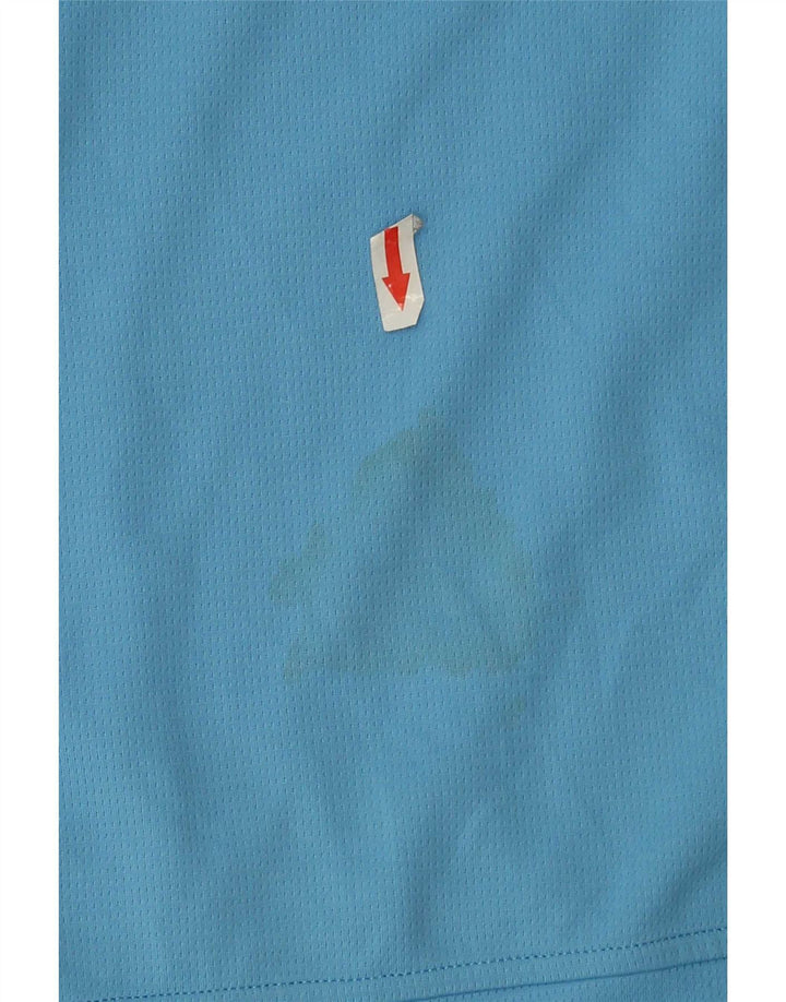 Adidas Męski dres z zamkiem błyskawicznym, górny, średni niebieski poliester