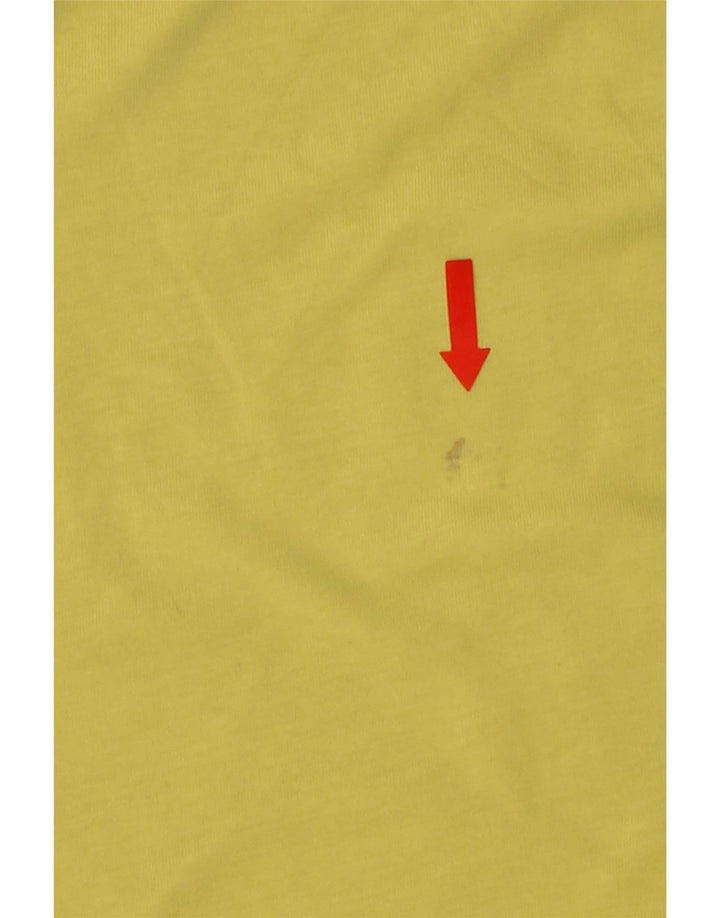 ARENA Mens Graphic T-Shirt Top Large Yellow Cotton Vintage Arena and Second-Hand Arena from Messina Hembry 