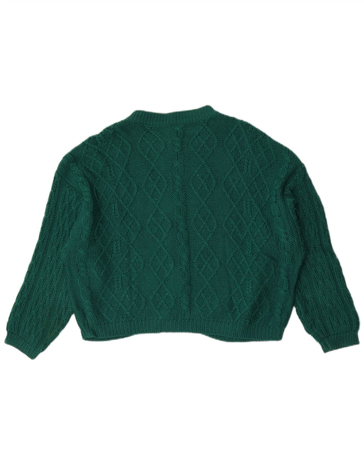 Sweter damski Benetton UK 16, duży, zielony, wełniany