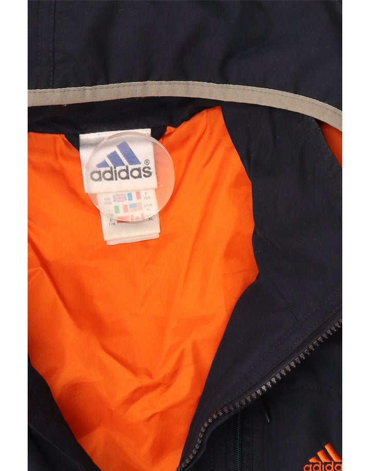 Adidas Chłopięca Wyściełana Kurtka Z Kapturem 15-16 Lat Granatowa Poliester