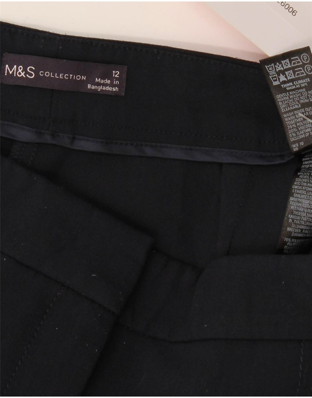 Damskie spodnie Chino Marks & Spencer UK 12 Medium W32 L27 Granatowe