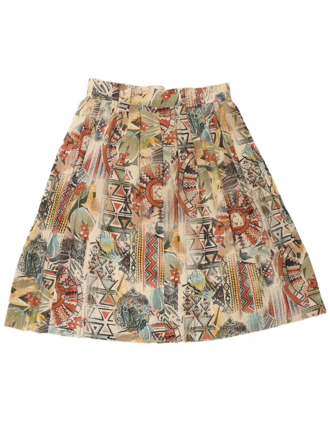 Damska plisowana spódnica VINTAGE UK 16 duża W32 wielokolorowa geometryczna