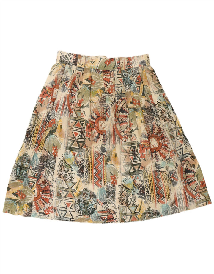 Damska plisowana spódnica VINTAGE UK 16 duża W32 wielokolorowa geometryczna
