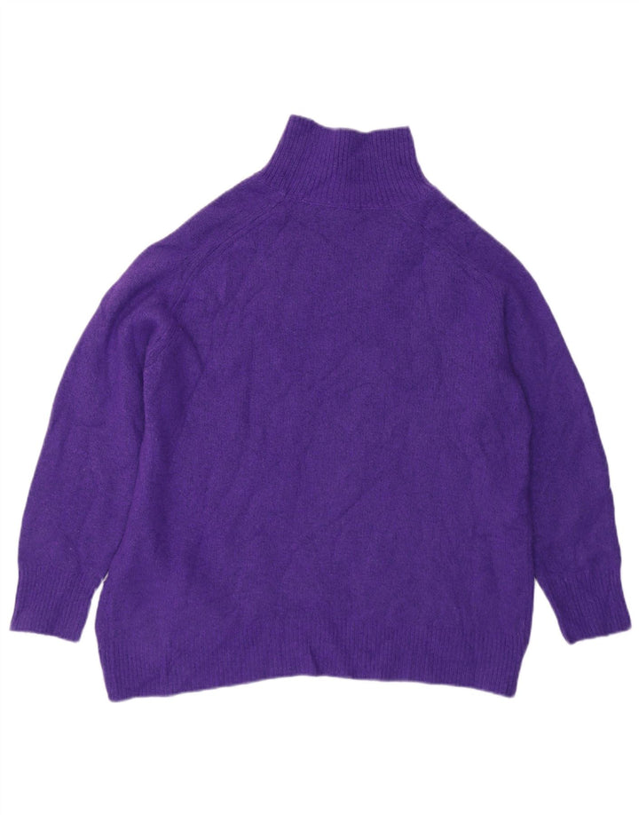 Damski sweter oversize Massimo Dutti z golfem UK 10, mały fiolet