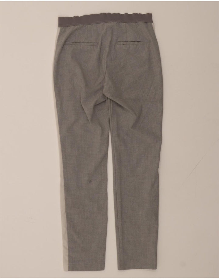 ZARA Womens Slim Chino Trousers Small Grey Colourblock Polyester Vintage Zara and Second-Hand Zara from Messina Hembry 