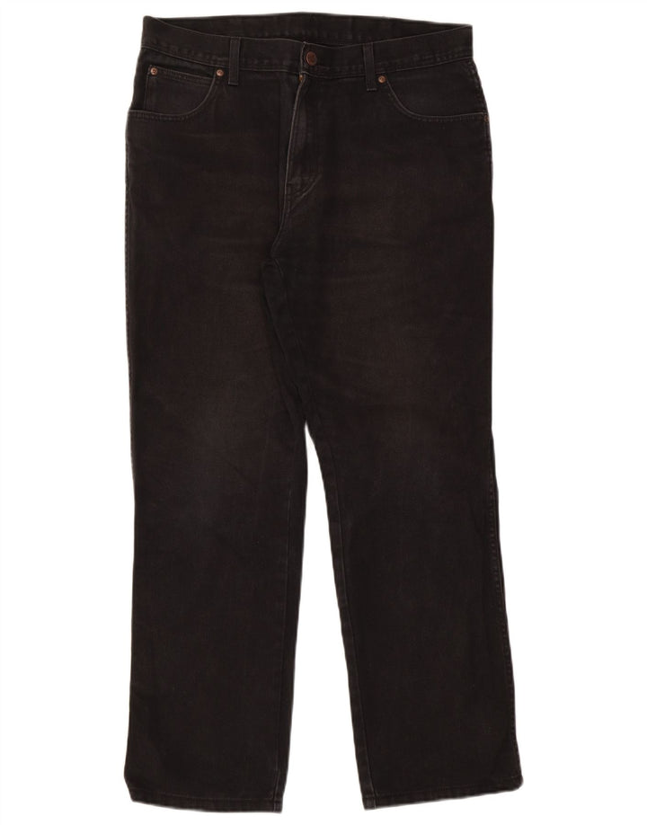 Męskie jeansy Wrangler o prostym kroju W36 L30, czarne, bawełniane