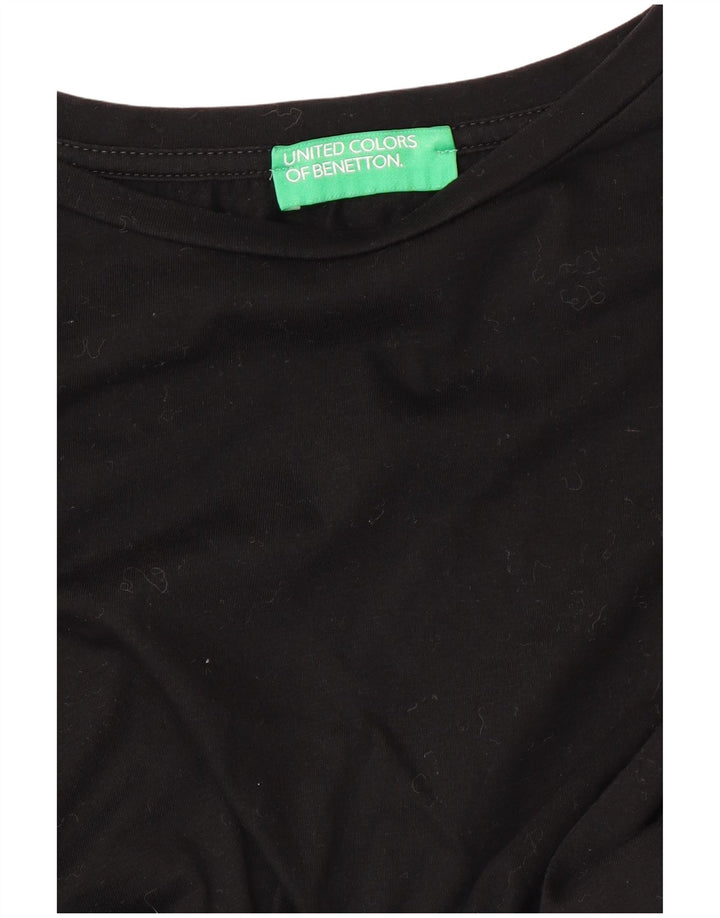 BENETTON Womens Blouse Top UK 12 Medium Black Vintage Benetton and Second-Hand Benetton from Messina Hembry 